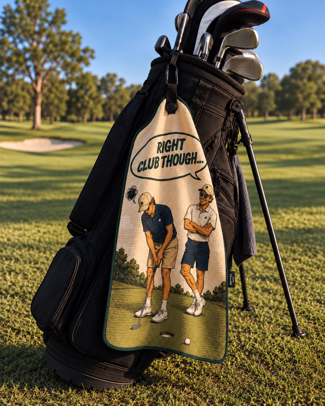 Right Club Though – Magnetic Golf Towel