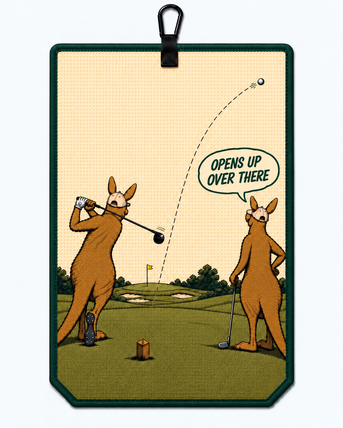 Opens Up Over There – Magnetic Golf Towel