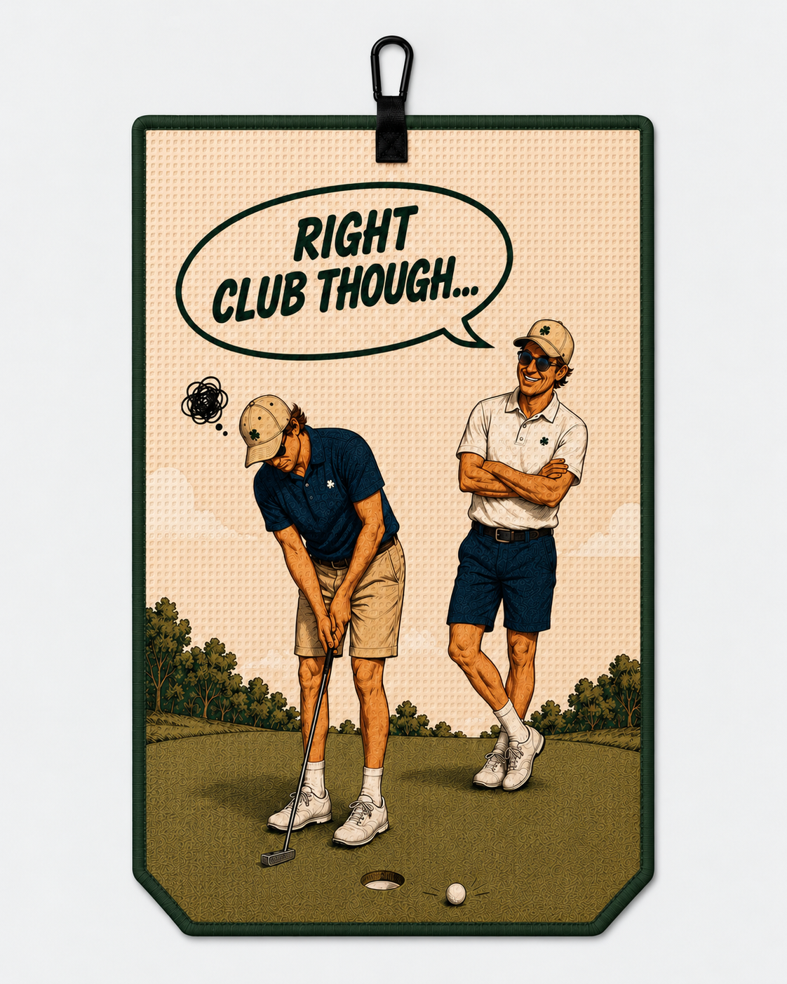 Right Club Though – Magnetic Golf Towel
