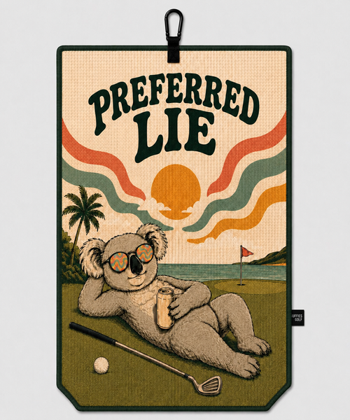 Preferred Lie magnetic golf towel by Nuffies Golf